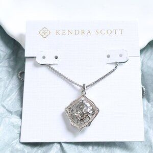 💕 Kendra Scott Kacey Filigree Mix Long Necklace Silver